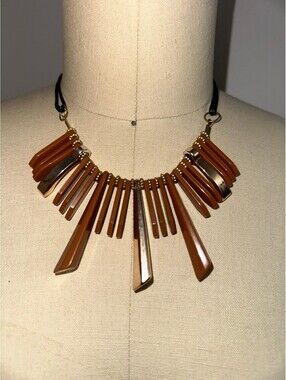 Y2K Two-Tone Earthy Maximalist Statement Necklace